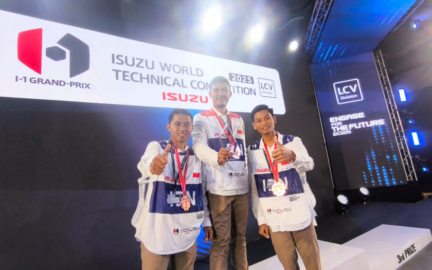 Dari 18 Negara, Mekanik Isuzu Indonesia Tembus 3 Besar Dunia di Kompetisi Mekanik i-1GP 