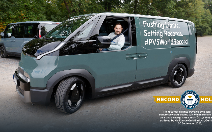 Raih Guinness World Recods, Kia PV5 Cargo EV Menempuh Jarak 693,38 Km Sekali Isi Baterai 