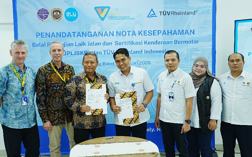 Kolaborasi TÜV Rheinland dan BPLJSKB, Sinergi Baru Tingkatkan Sertifikasi Keselamatan Otomotif Nasional