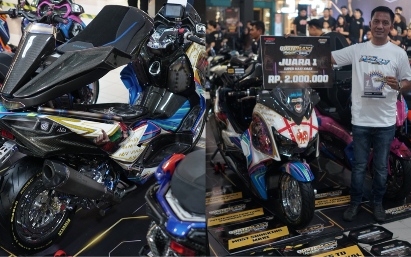 Yamaha XMAX Ini Sabet Juara CustoMAXI Makassar, Atur Suspensi dan Nyalakan Mesin Pakai Remote PlayStation