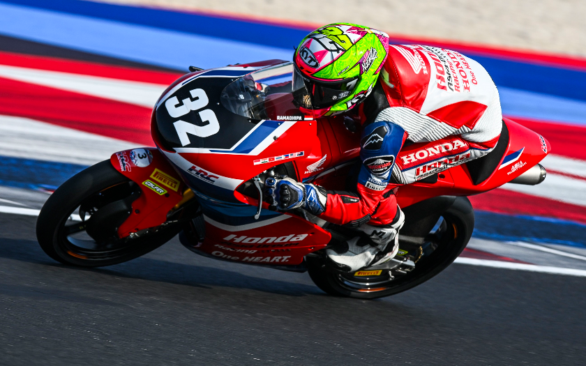 Finish Berkelas di Misano, Ramadhipa Rebut Podium dan Kunci Posisi 4 Besar FIM Moto3 Junior